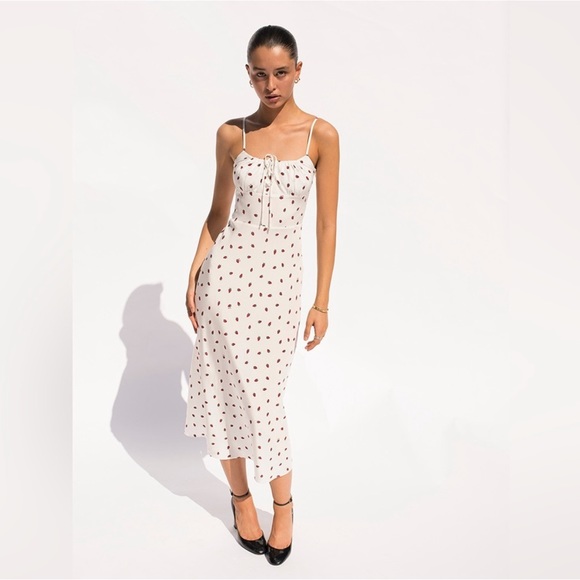 Realisation Par White Dress with Red Polka Dots - Picture 3 of 10